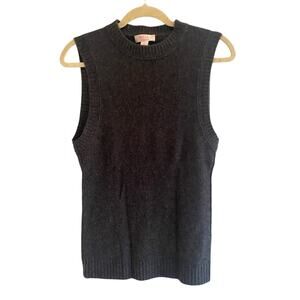 Malika Cashmere Sleeveless Gray Sweater Size S